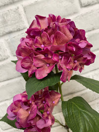 ITEM 01027 ROSE  - 32" FRESH TOUCH ROSE HYDRANGEA X 2 STEM