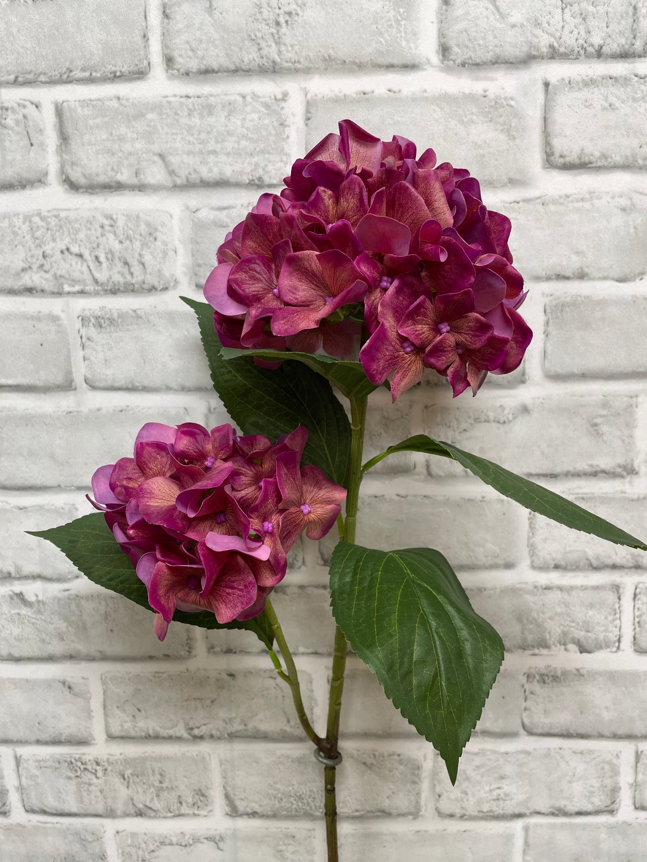 ITEM 01027 ROSE  - 32" FRESH TOUCH ROSE HYDRANGEA X 2 STEM