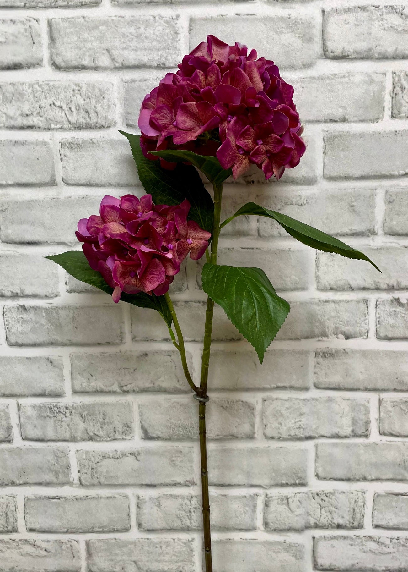 ITEM 01027 ROSE  - 32" FRESH TOUCH ROSE HYDRANGEA X 2 STEM
