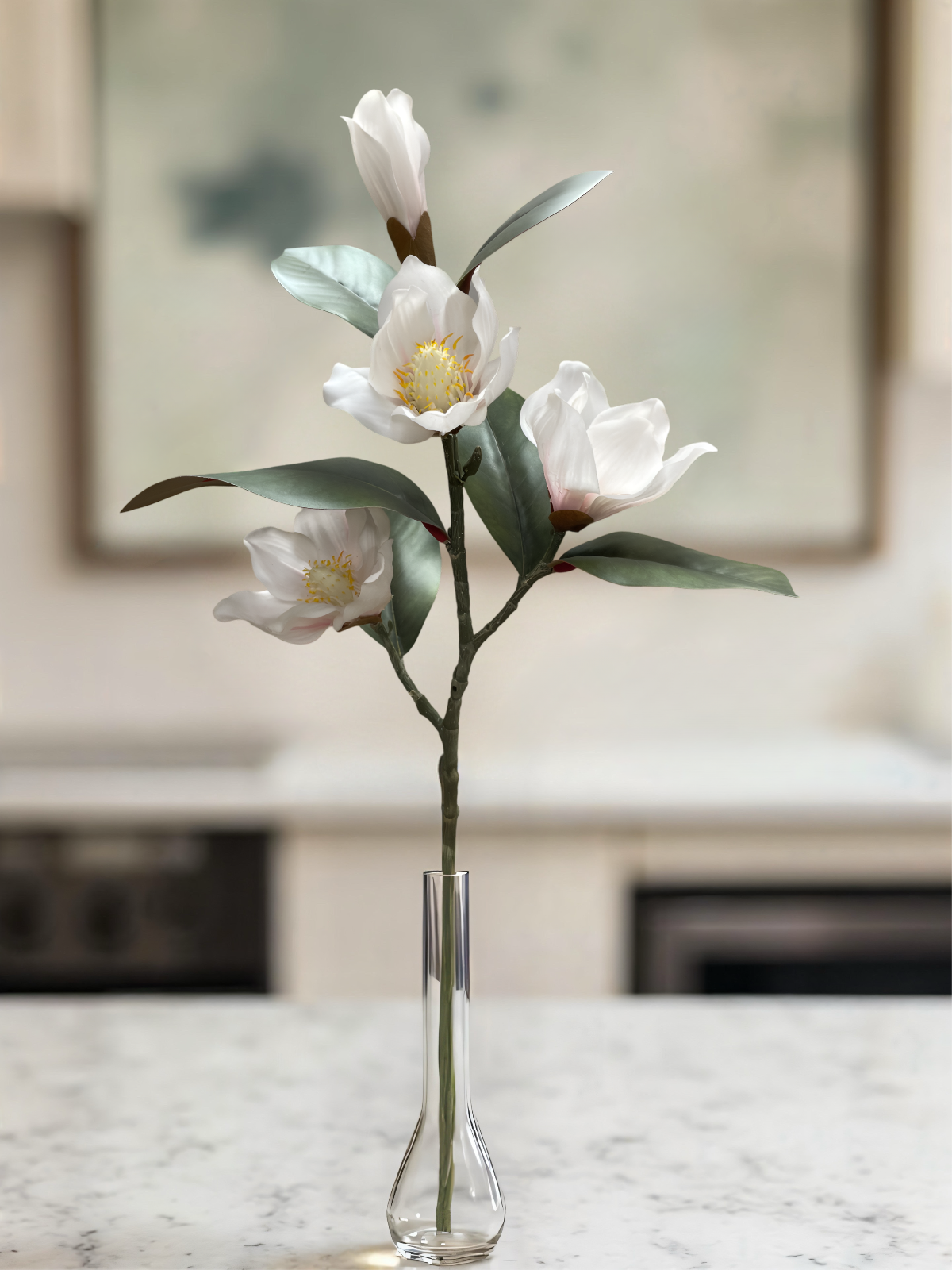 ITEM 01034 W  - 26" FRESH TOUCH WHITE MAGNOLIA SPRAY