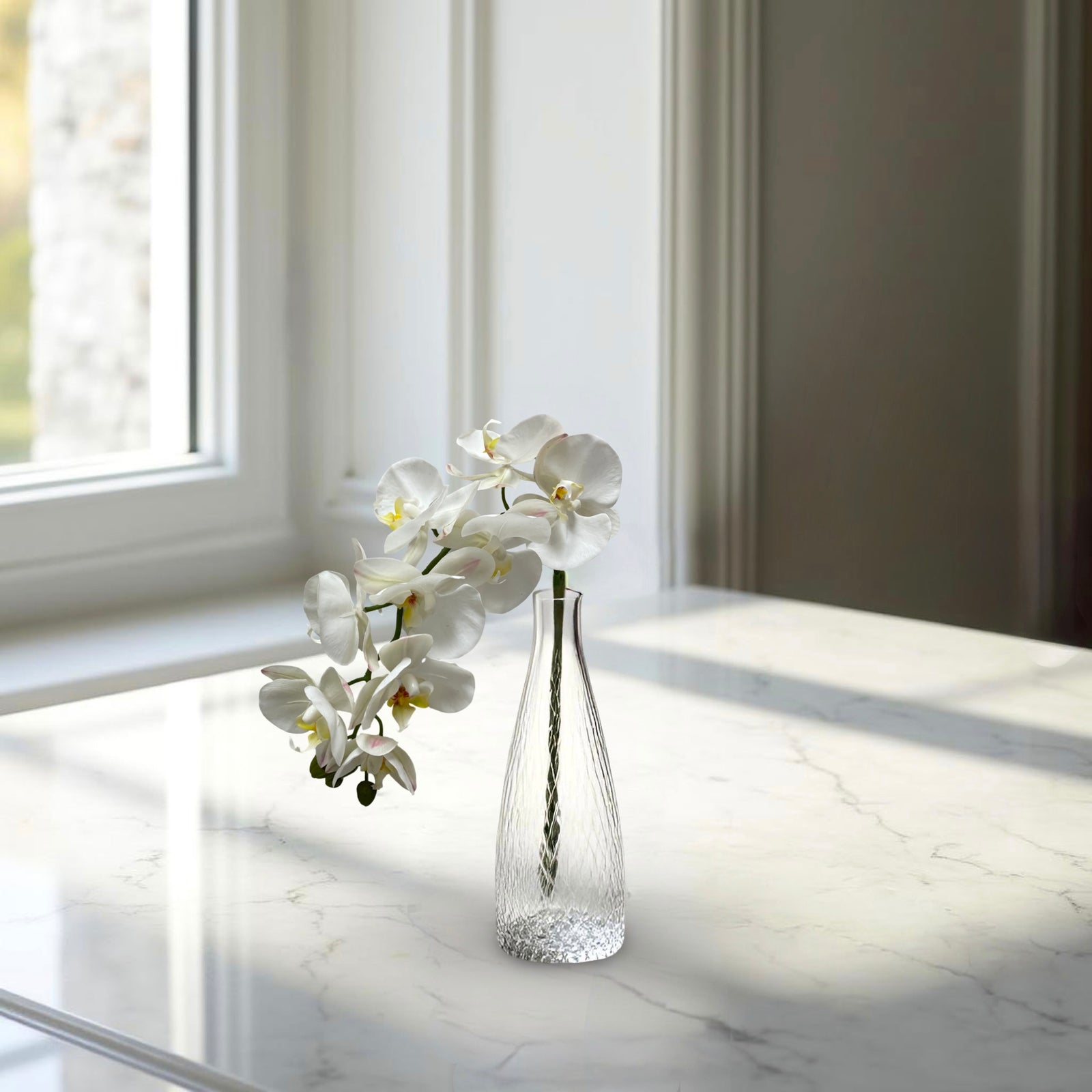 ITEM 01035 W  - 30.25" FRESH TOUCH WHITE ORCHID SPRAY