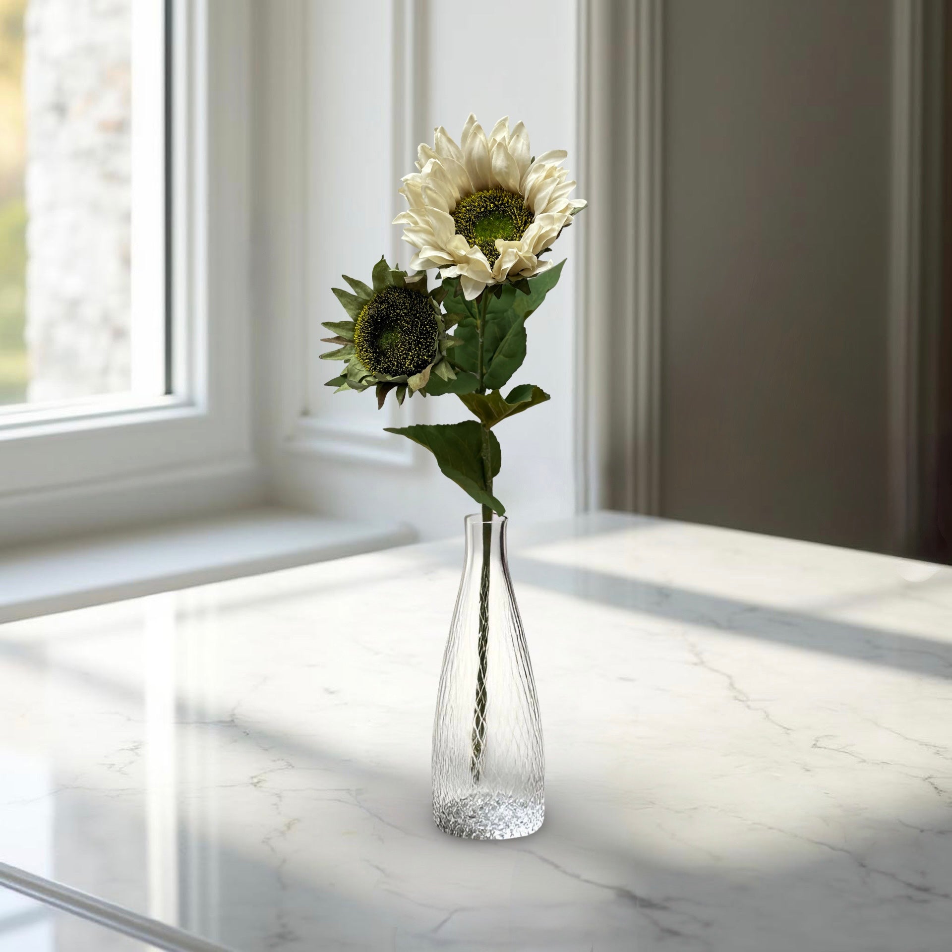 ITEM 01038 CM - 27" CREAM SUNFLOWER SPRAY