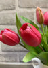 ITEM 10170 ROSE - 12" ROSE FRESH TOUCH TULIP BUNDLE (4 FLOWERS & 3 BUDS TO A BUNDLE)