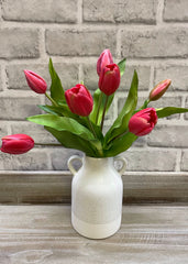ITEM 10170 ROSE - 12" ROSE FRESH TOUCH TULIP BUNDLE (4 FLOWERS & 3 BUDS TO A BUNDLE)