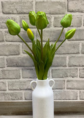 ITEM 10171 GR - 19" GREEN FRESH TOUCH TULIP BUNDLE (4 FLOWERS & 3 BUDS TO A BUNDLE)