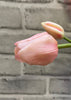 ITEM 10171 PK - 19" PINK FRESH TOUCH TULIP BUNDLE (4 FLOWERS & 3 BUDS TO A BUNDLE)