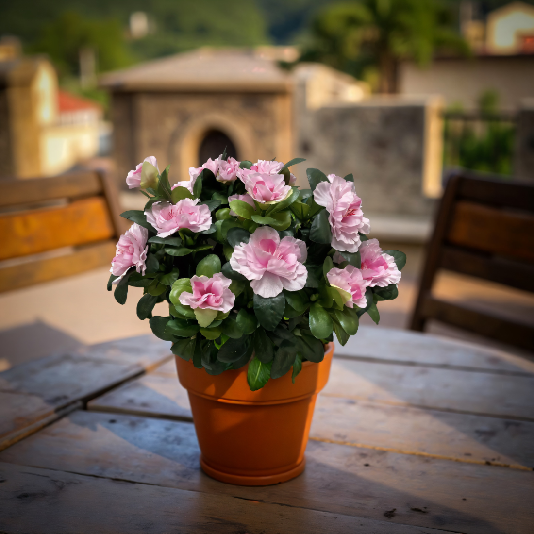 ITEM 10174 PK -  14.5" PINK AZALEA BUSH