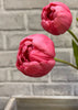 ITEM 10183 ROSE - 18" FRESH TOUCH ROSE PEONY TULIP BUNDLE (3 FLOWERS AND 2 BUDS TO A BUNDLE)