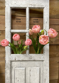 ITEM 10183 PUR(AUGUST) - 18" FRESH TOUCH PURPLE DOUBLE PEONY TULIP BUNDLE (3 FLOWERS AND 2 BUDS TO A BUNDLE)