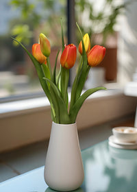 ITEM 10186 O - 16" FRESH TOUCH DYNASTY ORANGE TULIP BUNDLE (3 FLOWERS & 2 BUDS TO A BUNDLE)