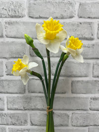 ITEM 10202 WY - 17.5" FRESH TOUCH DAFFODIL BUNDLE (3 HEADS, 2 BUDS)