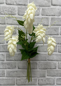 ITEM 10203 W - 25.5" FRESH TOUCH WHITE HOPS BUNDLE WITH 5 STEMS