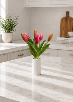 ITEM 10212 ROSE - 11" FRESH TOUCH MINI ROSE TULIP BUD BUNDLE WITH 6 BUDS