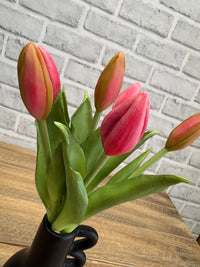 ITEM 10212 ROSE - 11" FRESH TOUCH MINI ROSE TULIP BUD BUNDLE WITH 6 BUDS