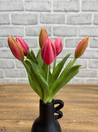 ITEM 10212 ROSE - 11" FRESH TOUCH MINI ROSE TULIP BUD BUNDLE WITH 6 BUDS