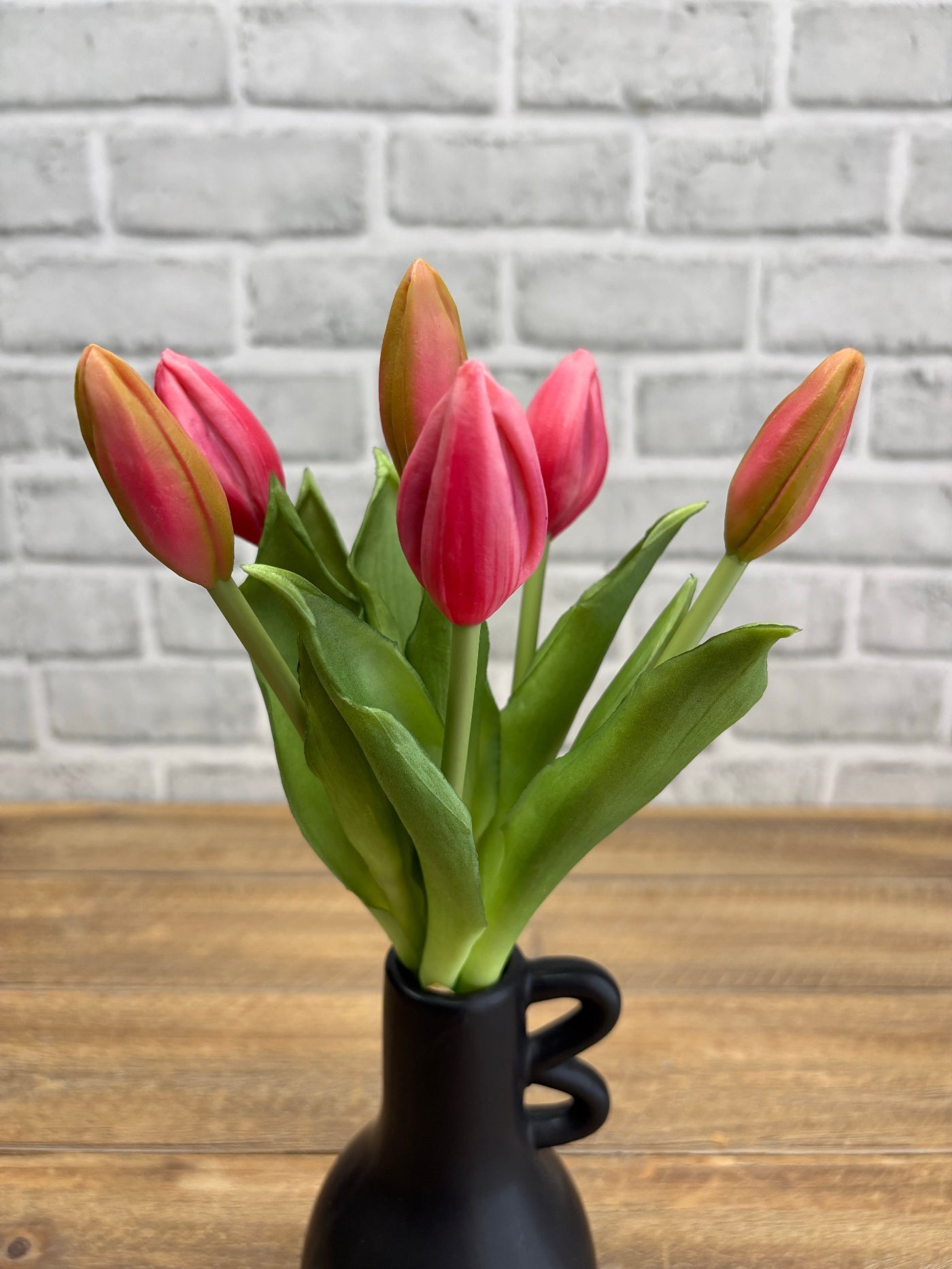 ITEM 10212 ROSE - 11" FRESH TOUCH MINI ROSE TULIP BUD BUNDLE WITH 6 BUDS