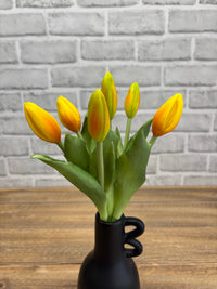 ITEM 10212 Y - 11" FRESH TOUCH MINI YELLOW TULIP BUD BUNDLE WITH 6 BUDS