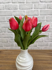 ITEM 10213 ROSE - 12" FRESH TOUCH FRENCH ROSE TULIP BUNDLE (4 FLOWERS & 3 BUDS TO A BUNDLE)