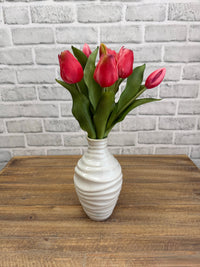 ITEM 10213 ROSE - 12" FRESH TOUCH FRENCH ROSE TULIP BUNDLE (4 FLOWERS & 3 BUDS TO A BUNDLE)