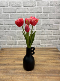 ITEM 10214 ROSE - 10" FRESH TOUCH MINI AVANT GARDE PEONY ROSE TULIP BUNDLE (3 HEADS, 2 BUDS)