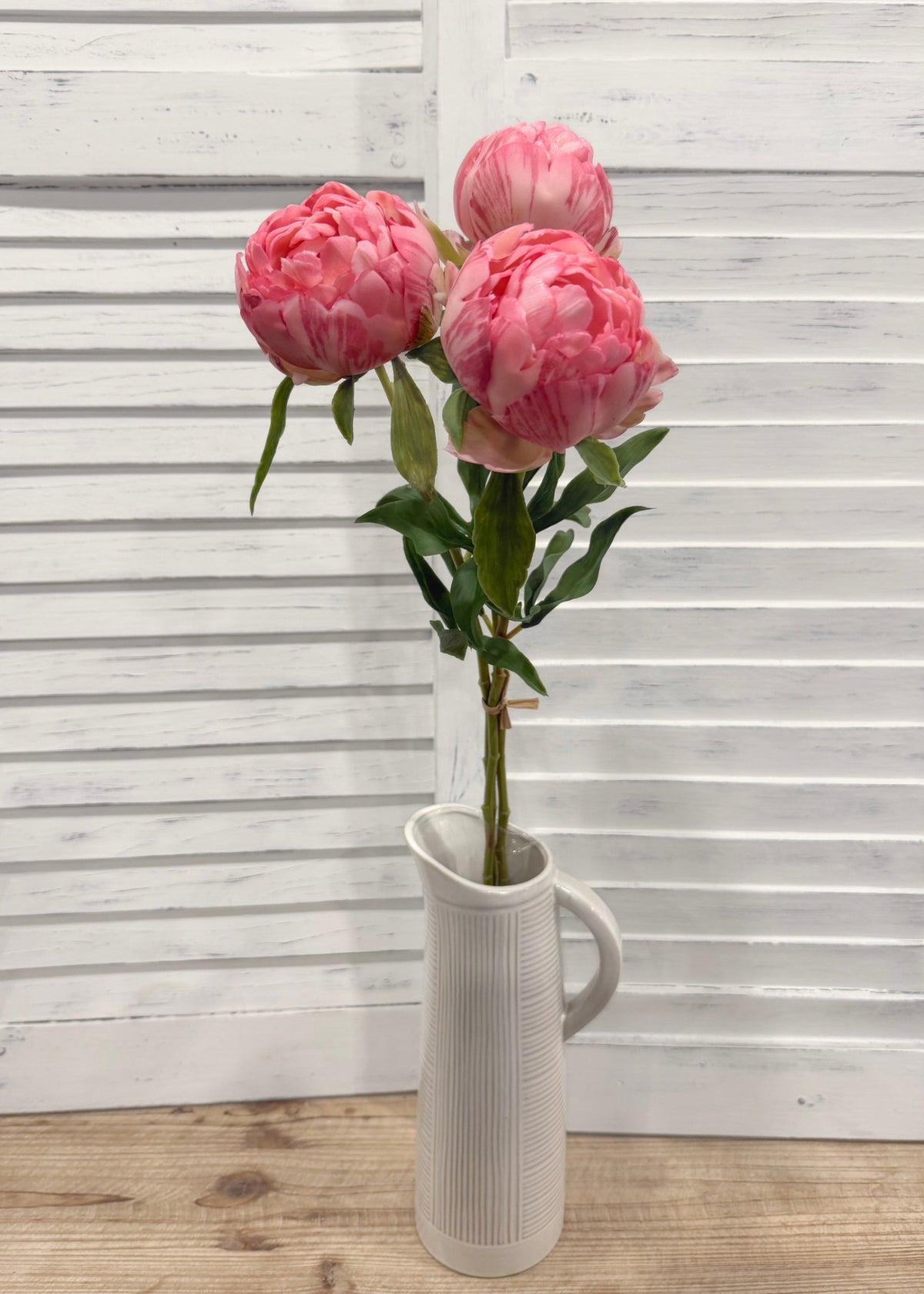 ITEM 10221 PK - 24.75" PINK FRESH TOUCH LARGE PEONY BUNDLE X 3