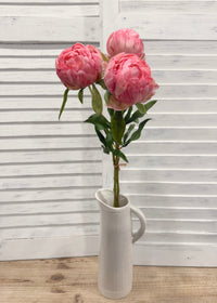 ITEM 10221 PK - 24.75" PINK FRESH TOUCH LARGE PEONY BUNDLE X 3