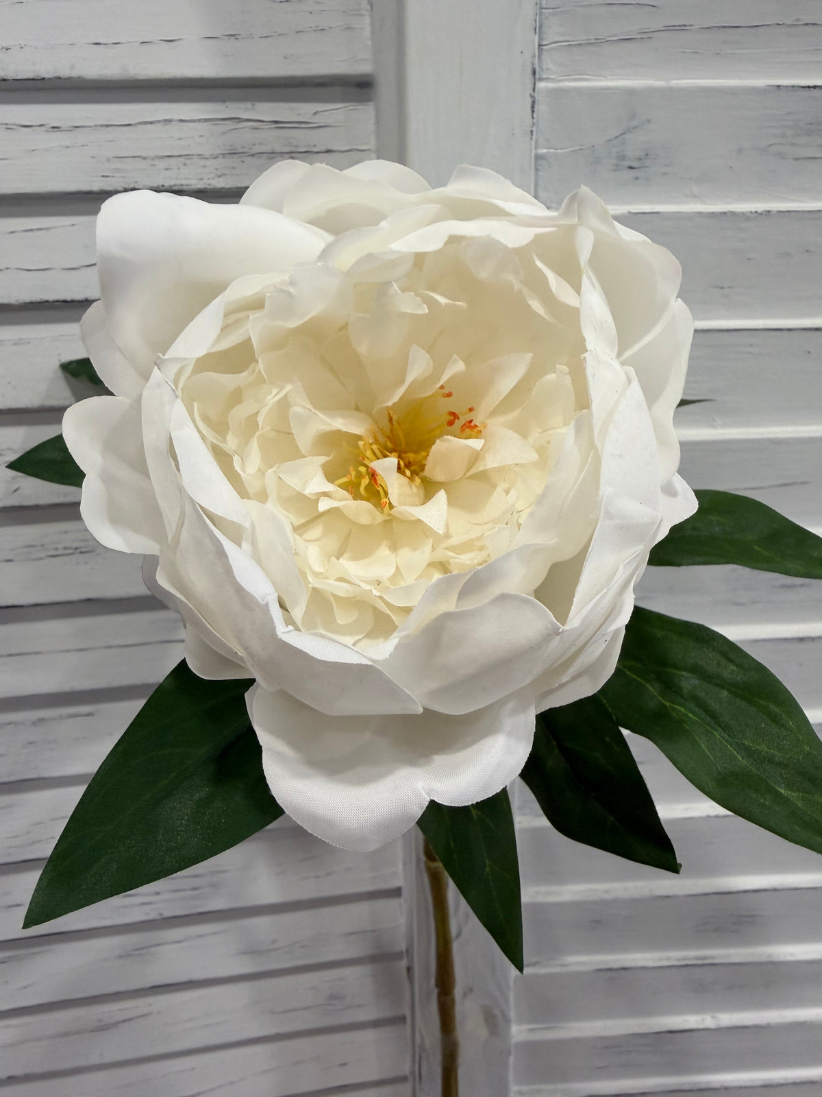 ITEM 10222 W - 22.5" WHITE FRESH TOUCH PEONY SPRAY
