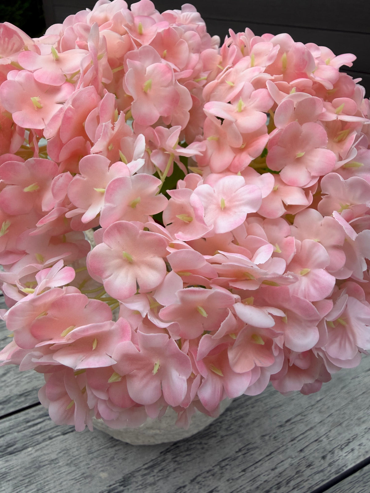 ITEM 10246 PK - 11" PINK FRESH TOUCH  SNOWBALL BOUQUET WITH 5 STEMS