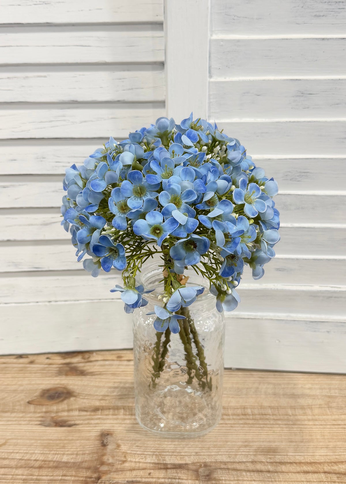 ITEM 10247 BL - 13" BLUE FRESH TOUCH APPLE BLOSSOM BUNDLE WITH 4 STEMS