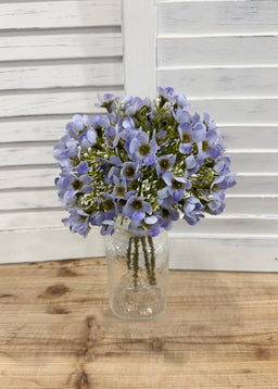 ITEM 10247 LV - 13" LAVENDER FRESH TOUCH APPLE BLOSSOM BUNDLE WITH 4 STEMS