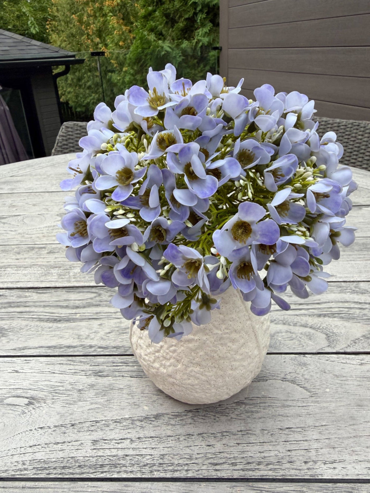 ITEM 10247 LV - 13" LAVENDER FRESH TOUCH APPLE BLOSSOM BUNDLE WITH 4 STEMS