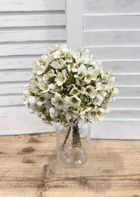 ITEM 10247 W - 13" WHITE FRESH TOUCH APPLE BLOSSOM BUNDLE WITH 4 STEMS