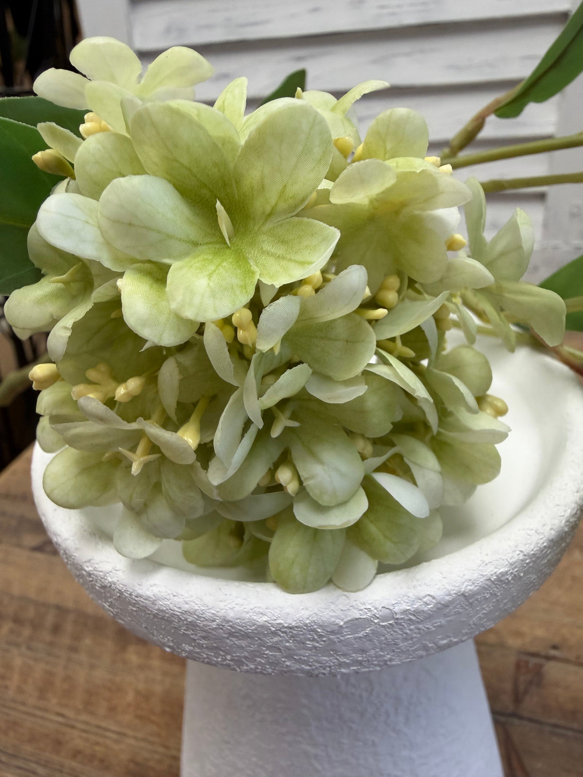 ITEM 10248 GR - 15" GREEN FRESH  TOUCH ROUND BLOSSOM PICK