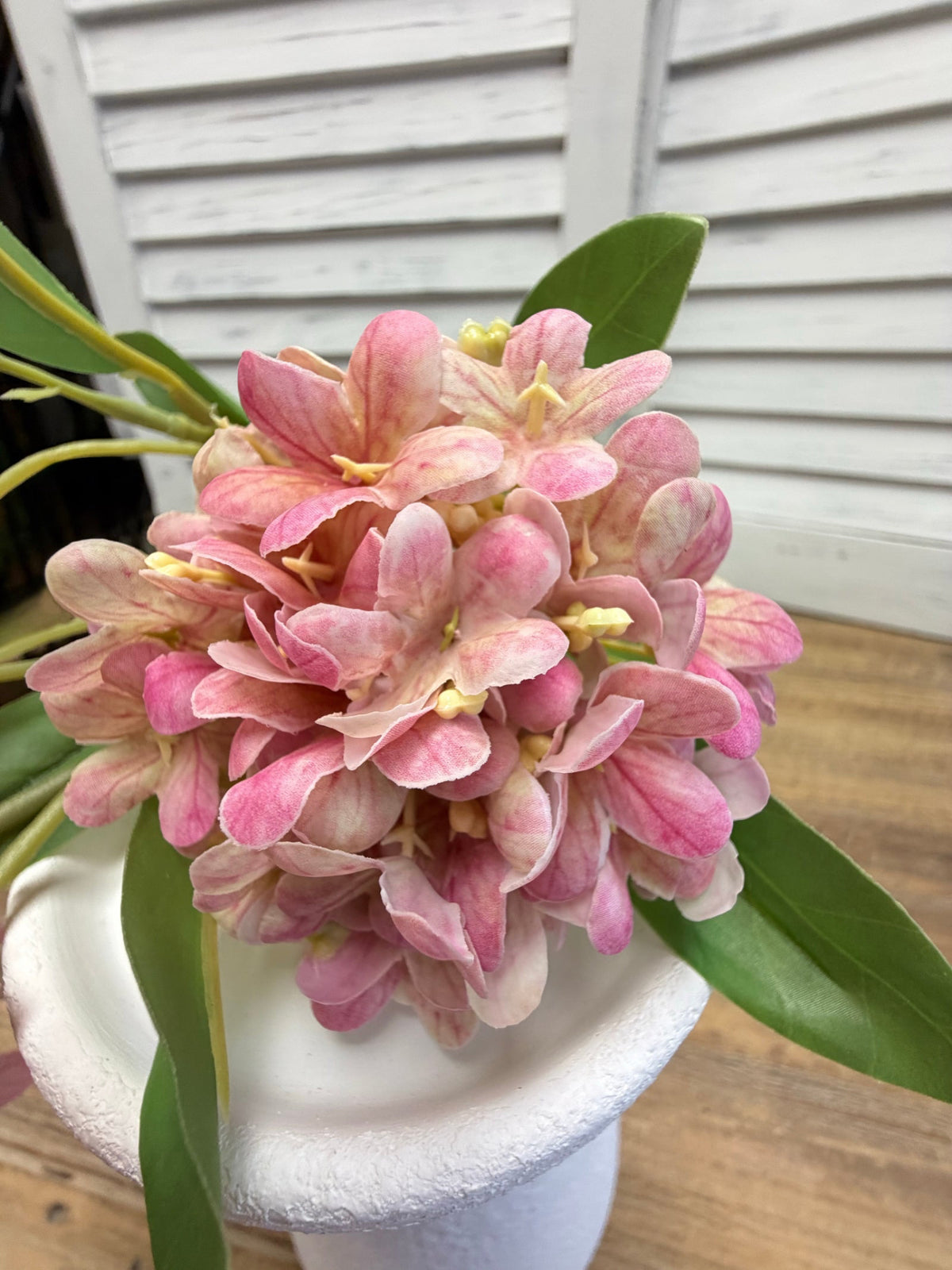 ITEM 10248 PK - 15" PINK FRESH  TOUCH ROUND BLOSSOM PICK