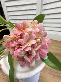 ITEM 10248 PK - 15" PINK FRESH  TOUCH ROUND BLOSSOM PICK