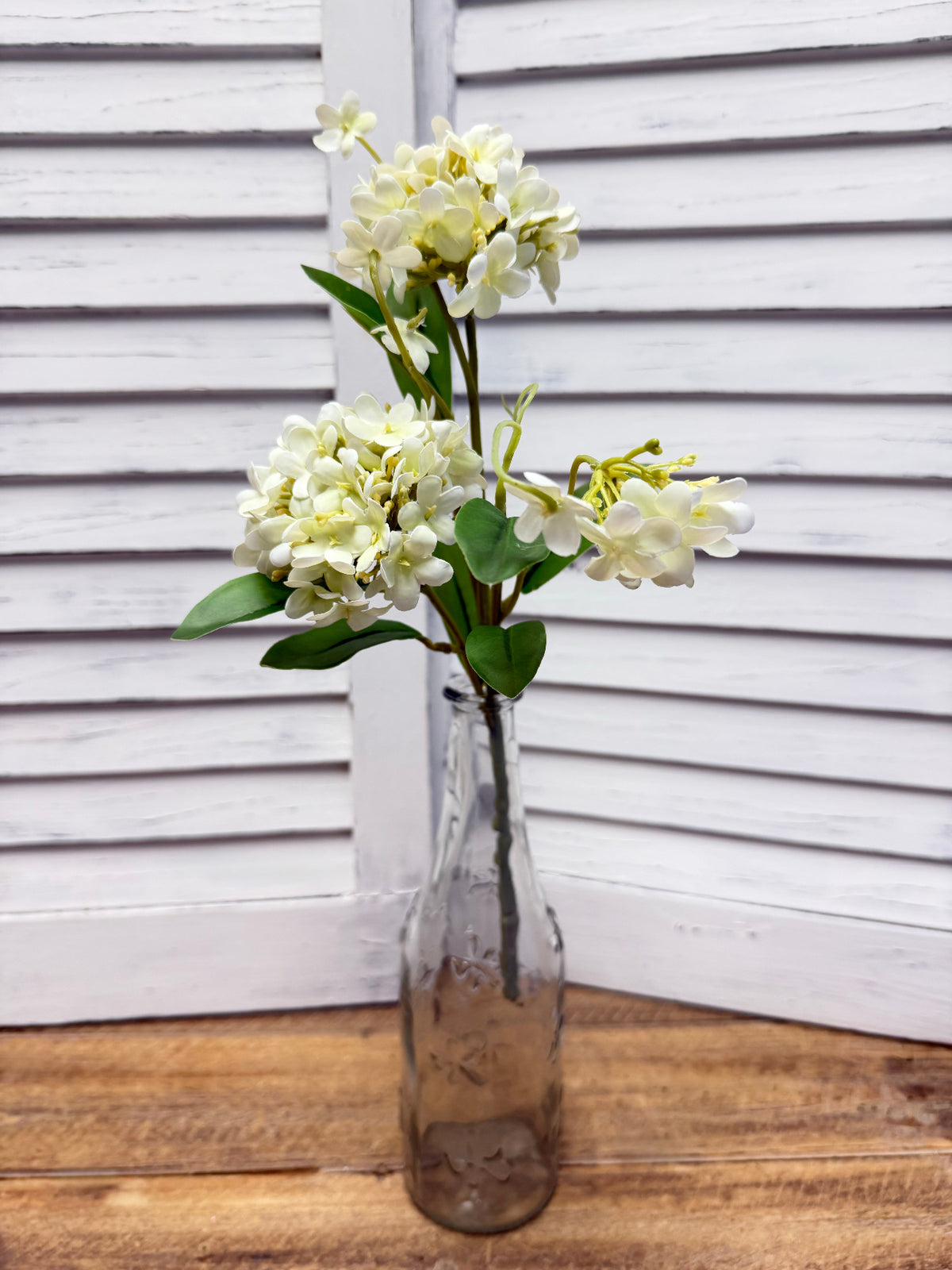ITEM 10248 W - 15" WHITE FRESH  TOUCH ROUND BLOSSOM PICK