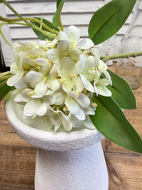 ITEM 10248 W - 15" WHITE FRESH  TOUCH ROUND BLOSSOM PICK