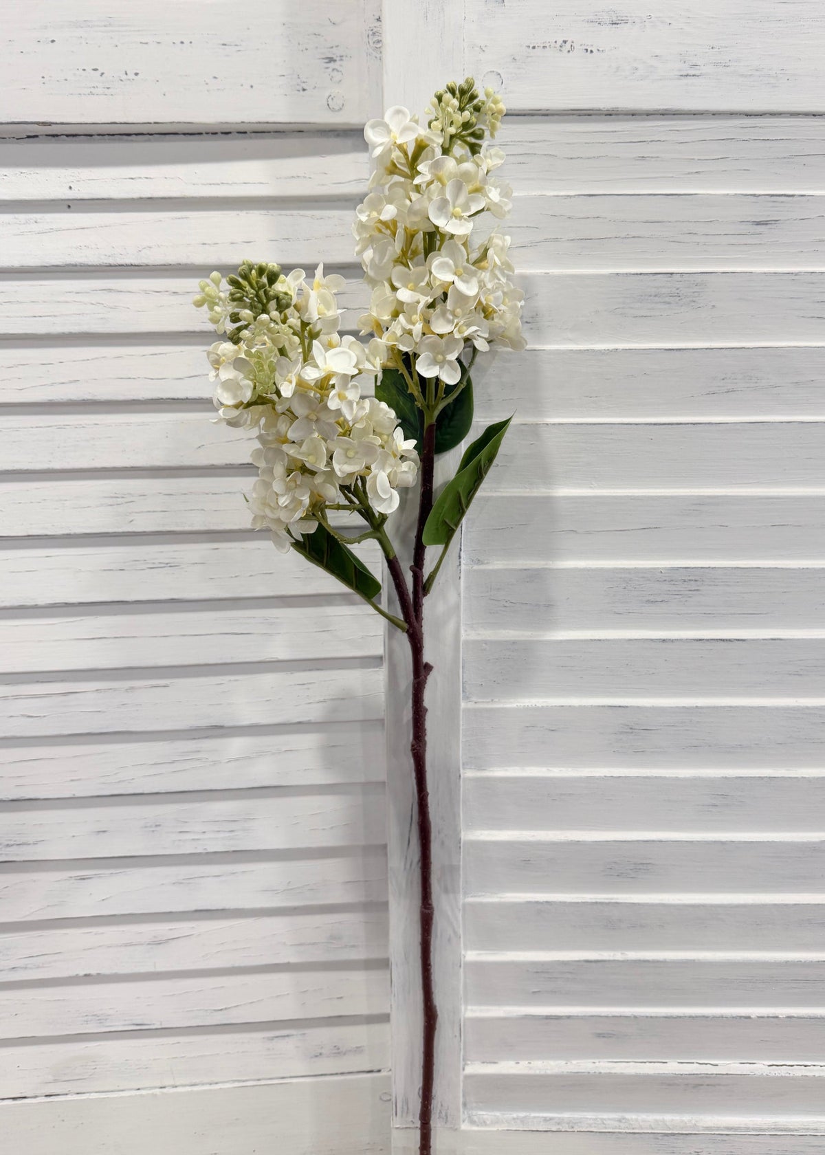 ITEM 10253 W - 26" WHITE FRESH TOUCH LILAC SPRAY WITH 2 HEADS