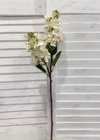 ITEM 10253 W - 26" WHITE FRESH TOUCH LILAC SPRAY WITH 2 HEADS