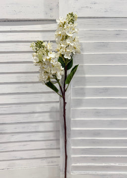 ITEM 10253 W - 26" WHITE FRESH TOUCH LILAC SPRAY WITH 2 HEADS