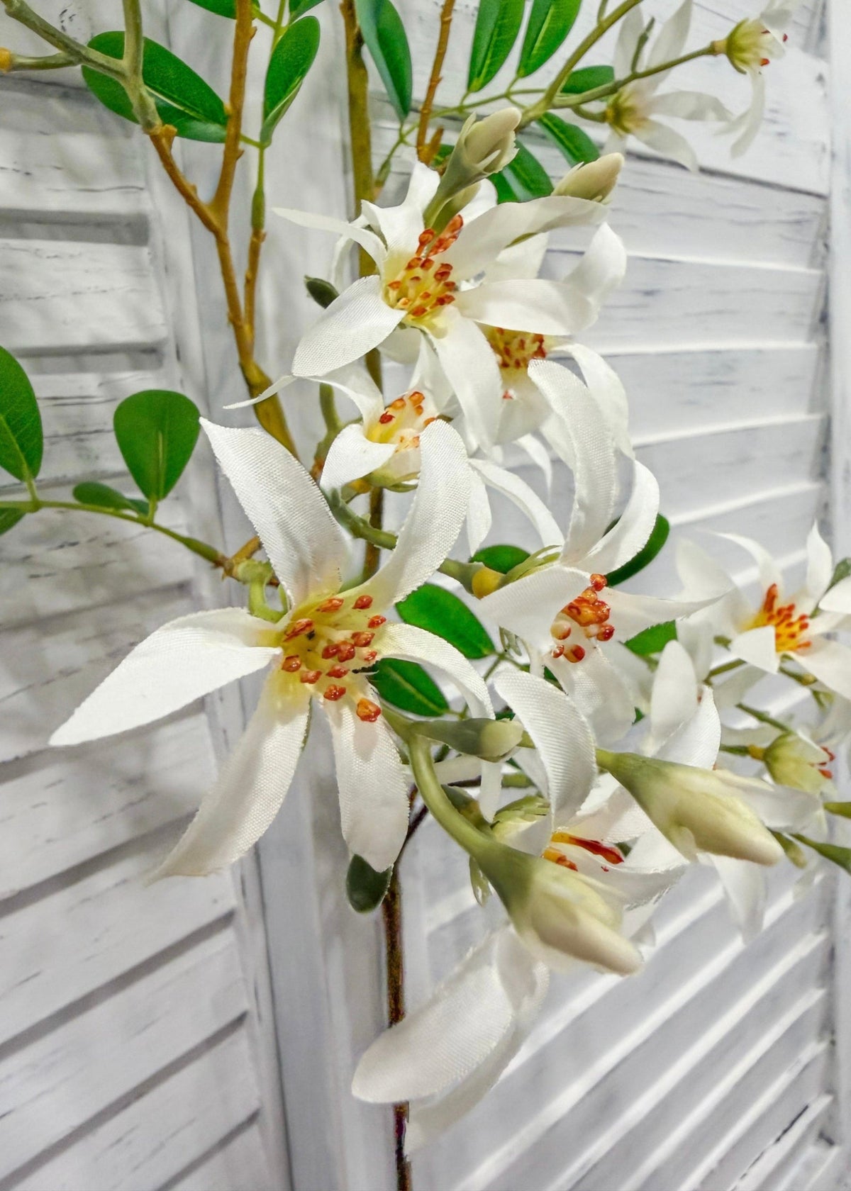 ITEM 10263 W - 33" WHITE FORSYTHIA SPRAY