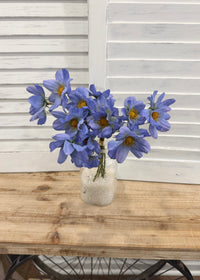 ITEM 10265 LVBL - 14" LAVENDER BLUE REAL TOUCH COSMOS BUNDLE WITH 6 STEMS