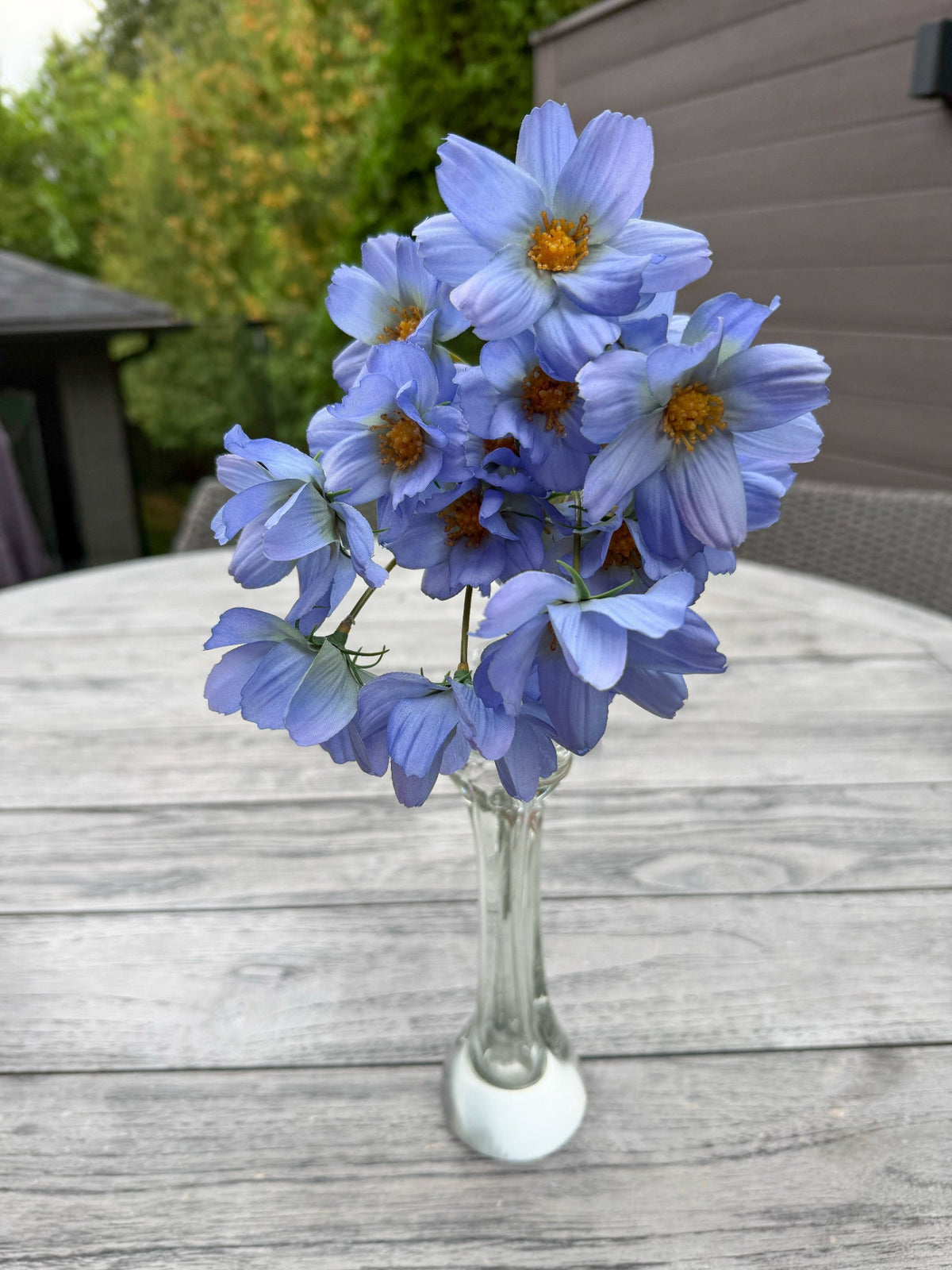 ITEM 10265 LVBL - 14" LAVENDER BLUE REAL TOUCH COSMOS BUNDLE WITH 6 STEMS