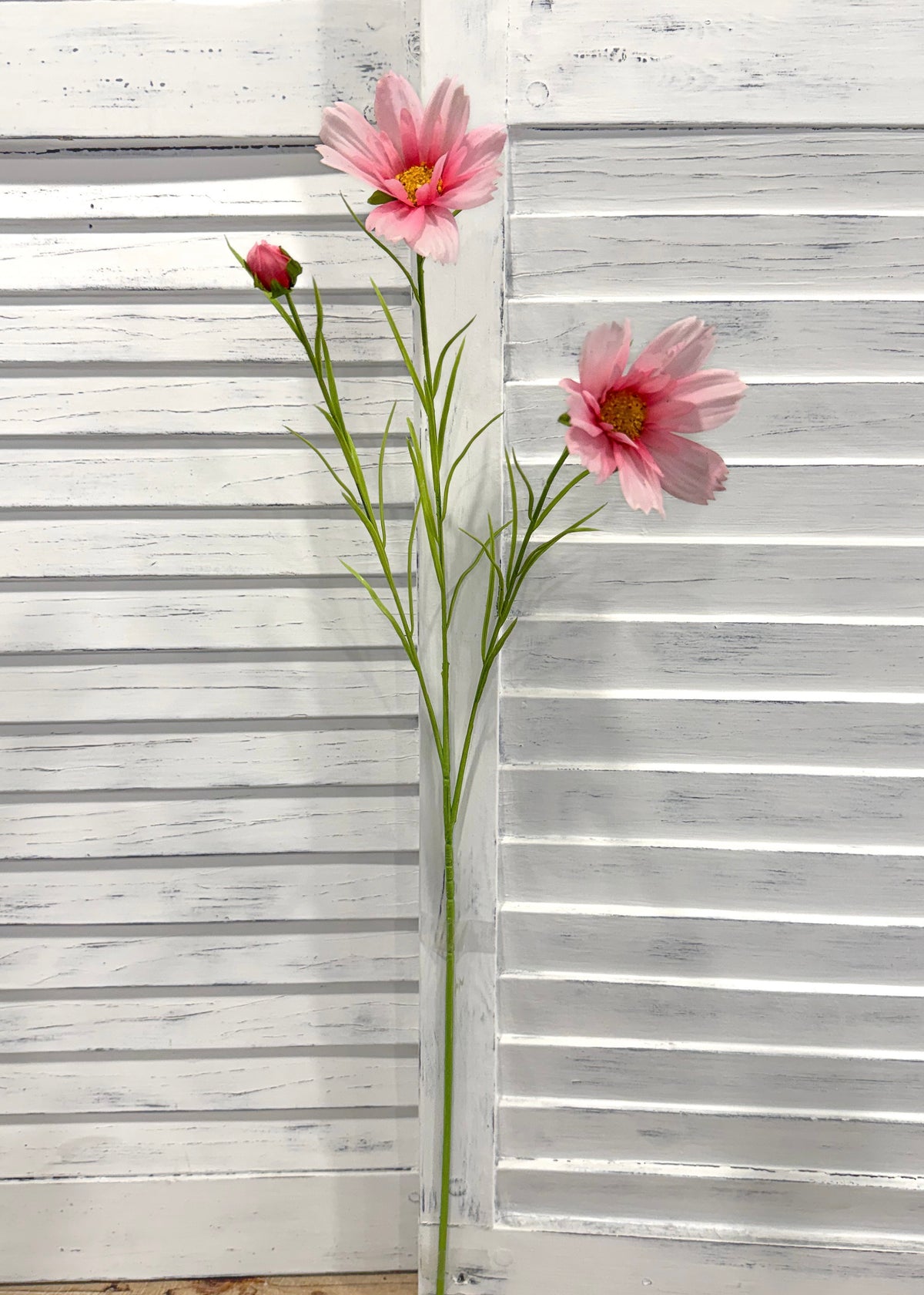 ITEM 10266 PK - 25.5" PINK FRESH TOUCH COSMOS WITH 2 HEADS AND A BUD