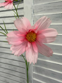 ITEM 10266 PK - 25.5" PINK FRESH TOUCH COSMOS WITH 2 HEADS AND A BUD