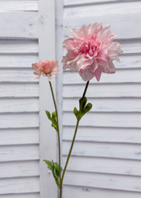 ITEM 10280 PK - 25" PINK FRESH TOUCH DAHLIA STEM WITH 1 BUD
