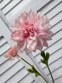 ITEM 10280 PK - 25" PINK FRESH TOUCH DAHLIA STEM WITH 1 BUD