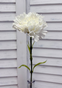 ITEM 10286 W - 20.5" WHITE FRESH TOUCH SINGLE CARNATION STEM