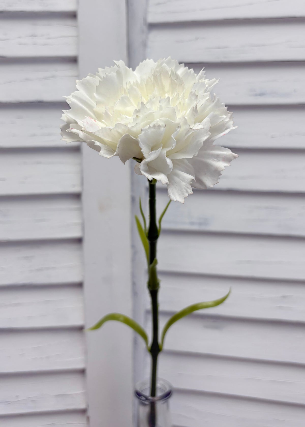ITEM 10286 W - 20.5" WHITE FRESH TOUCH SINGLE CARNATION STEM
