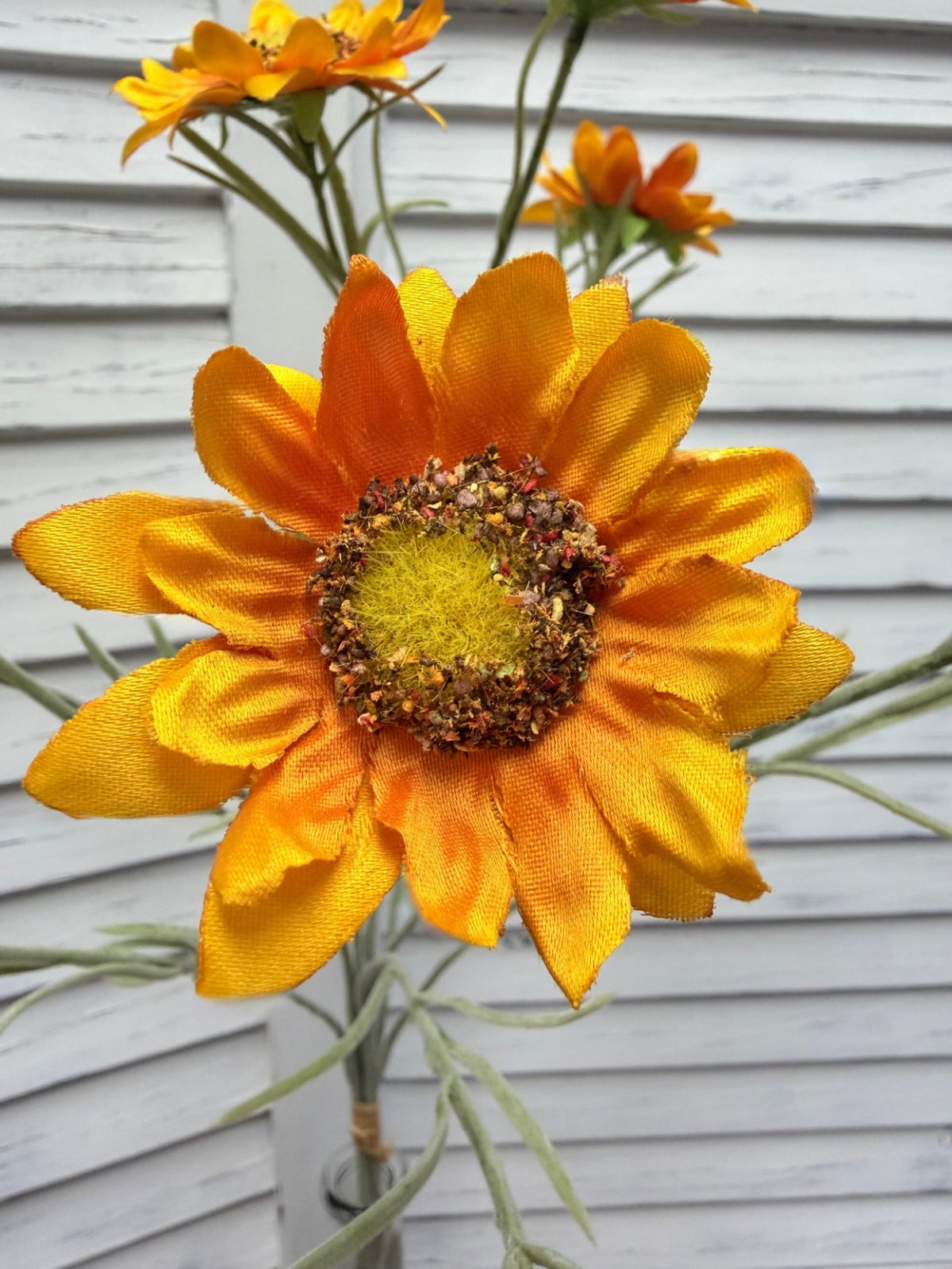 ITEM 10291 O - 25" ORANGE MINI SUNFLOWER BUNDLE WITH 3 STEMS